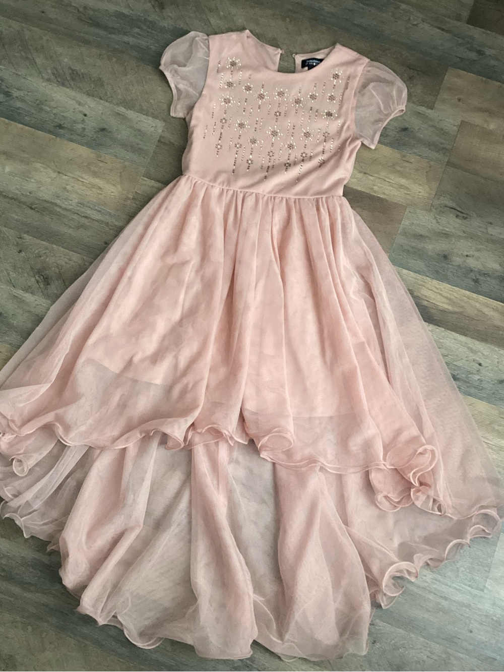 Beautees by Amy Byer Kids Sparkle Tulle High-Low Dress - Pink